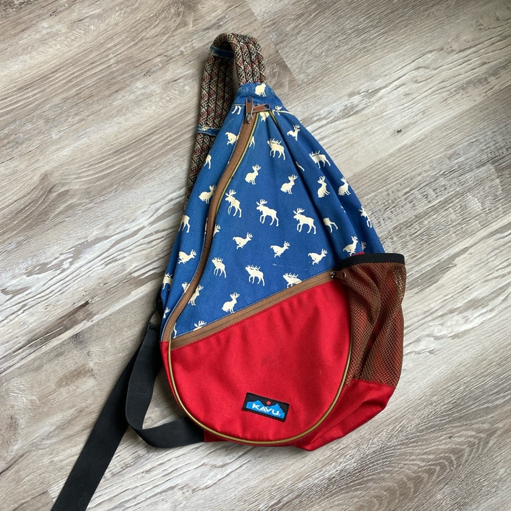 KAVU Men's Rope Sling Bag - Moose 🫎 Red, White, & Blue